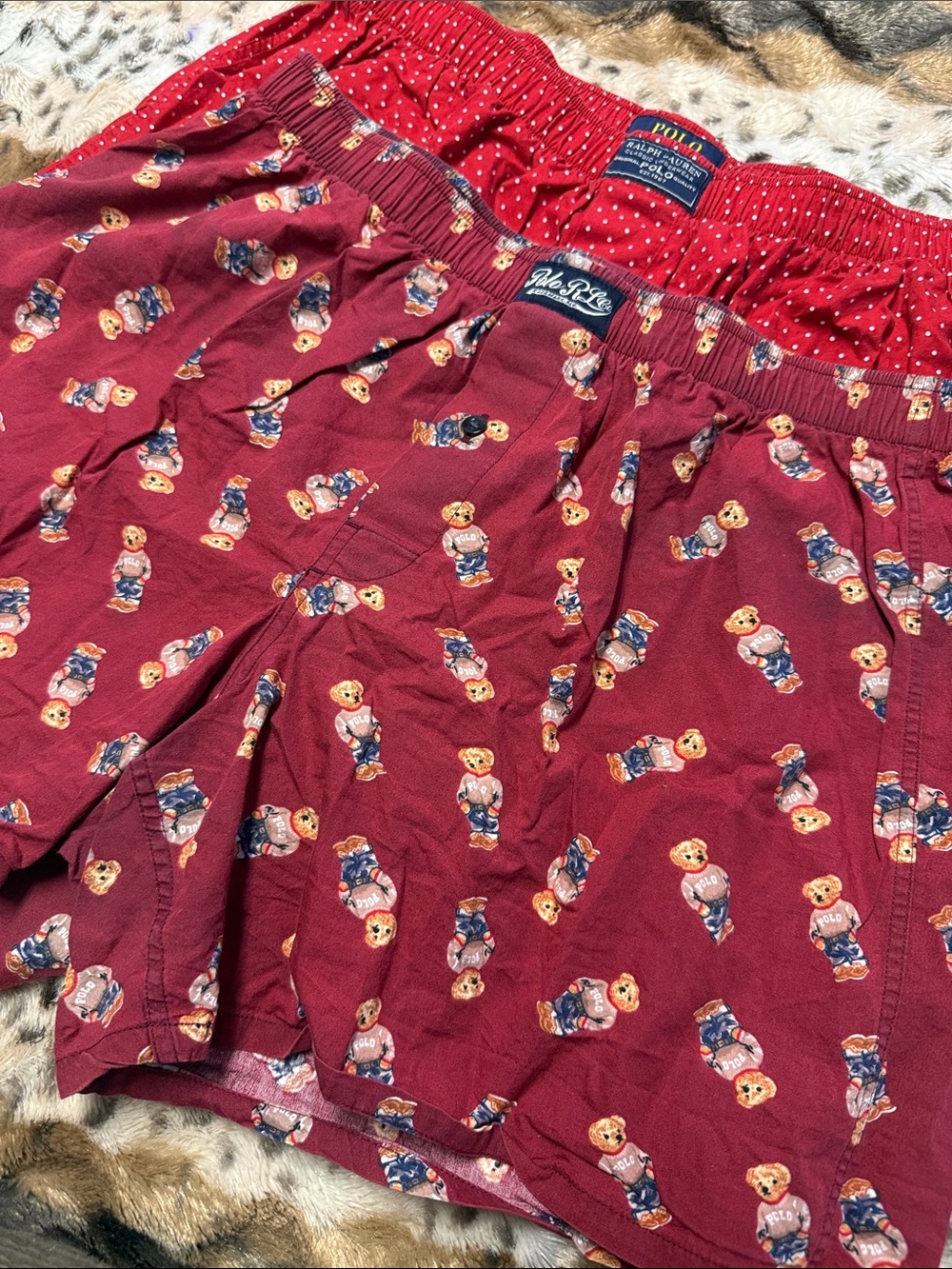 Polo by Ralph Lauren Men’s Boxers Red Bear 2 pairs